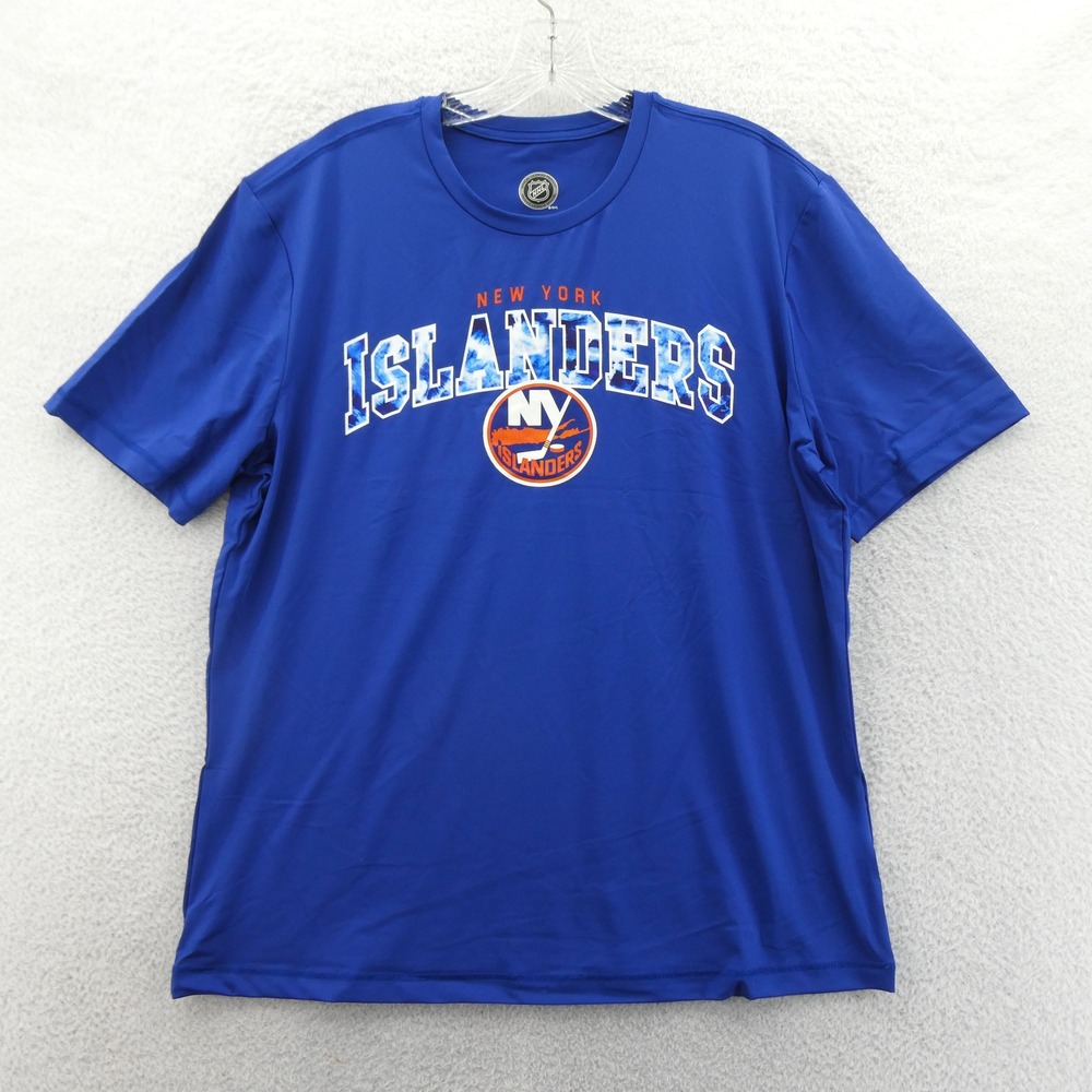 G-III Shirt Men Large New York Islanders Blue Hockey NHL Fan Apparel Performance